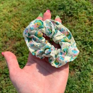 Handmade Scrunchie Sewn From Colorful Vintage Fabric! Hair Accessories